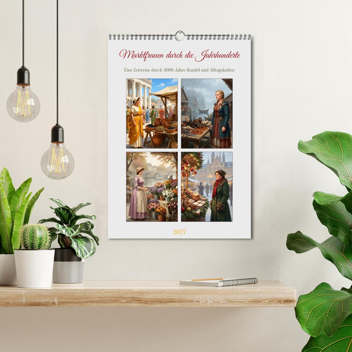 Marktfrauen durch die Jahrhunderte - Wand