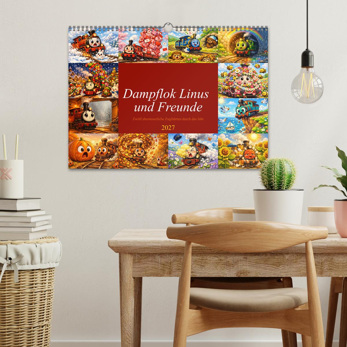 Dampflok Linus und Freunde - Wand