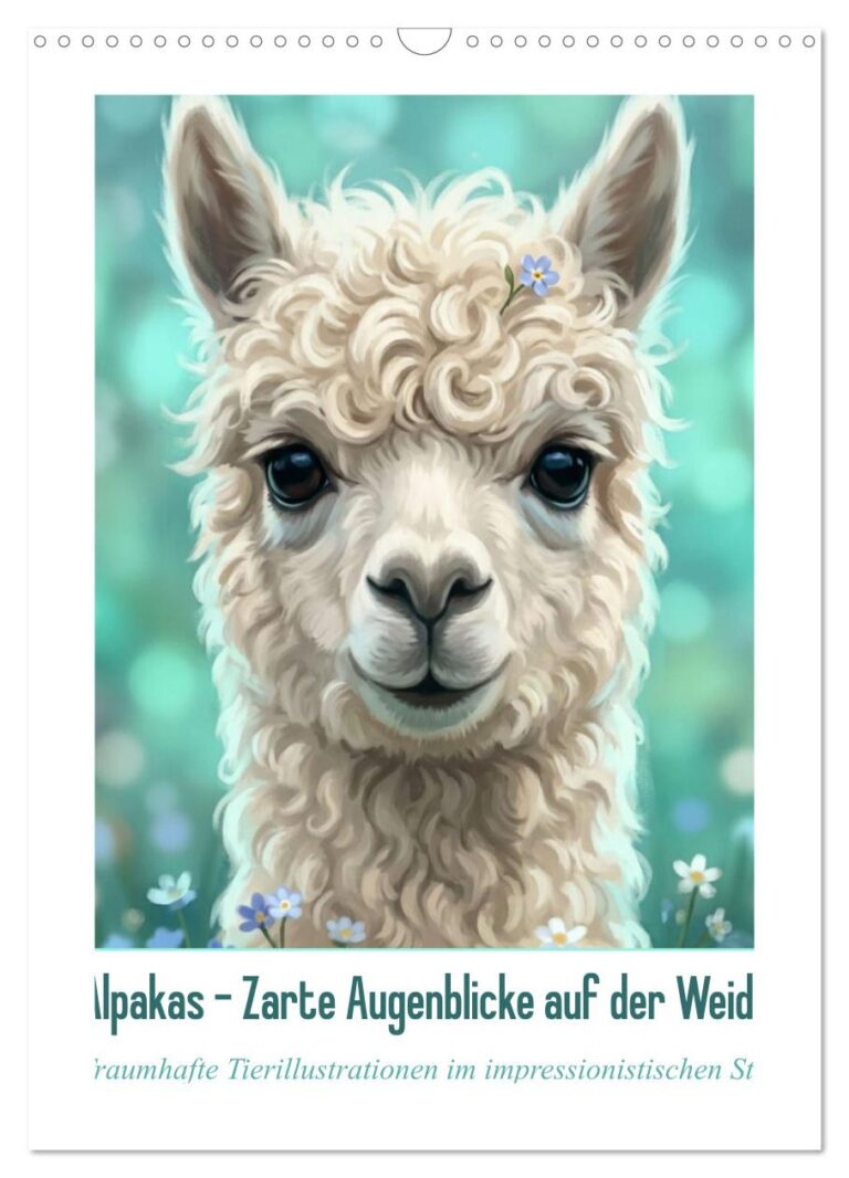 Alpakas - Zarte Augenblicke auf der Weide