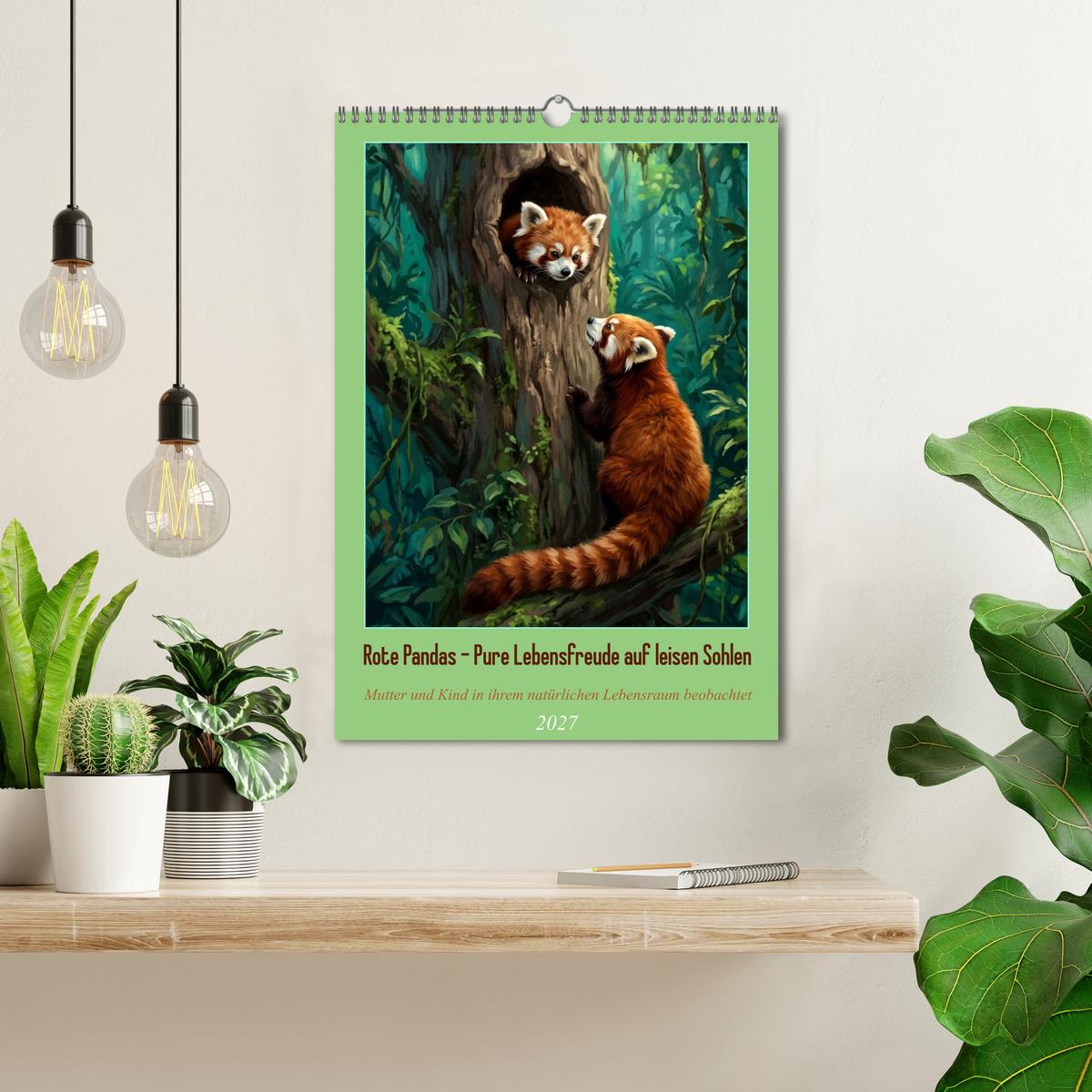 Rote Pandas – Pure Lebensfreude auf leisen Sohlen - Wand